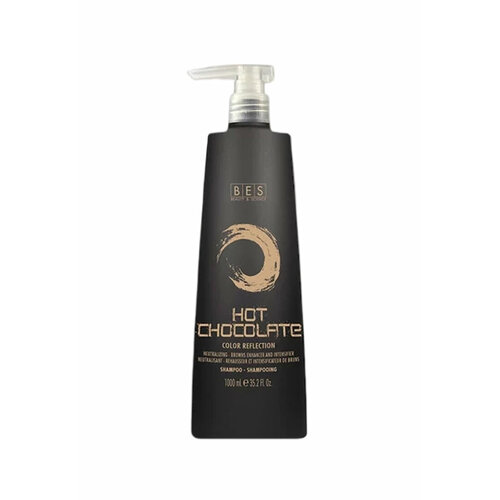 BES оттеночный шампунь COLOR REFLECTION HOT CHOCOLATE pH 4.5, 1000 мл bes оттеночный шампунь color reflection orange therapy ph 4 5 300 мл