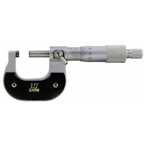 Микрометр гладкий МК-25 0.01 SHAN для автосервиса, гаража и метрологии микрометр rexant 12 9110 2 мк 0 25 мм