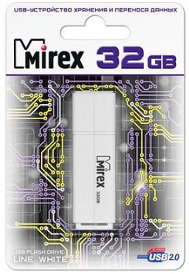 Флешка USB 4Gb Mirex Line 13600-FMULWH04 белый - фото №14