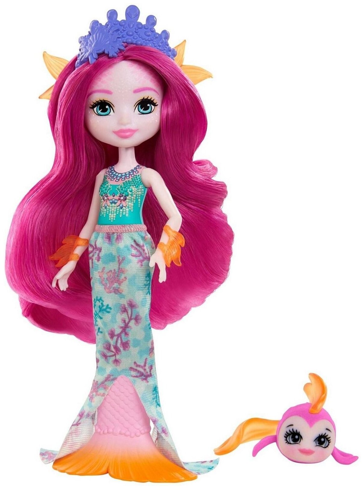 Кукла "Энчантималс" Маура Русалка и Глайд (15 см) 462489