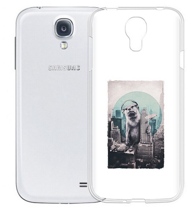 Чехол задняя-панель-накладка-бампер MyPads выдра в городе для Samsung Galaxy S4 GT-i9500/i9505 противоударный