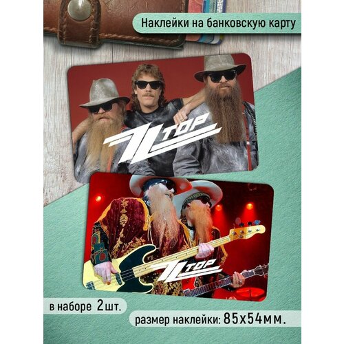 Наклейки на банковскую карту ZZ Top Стикеры рок музыка 220₽