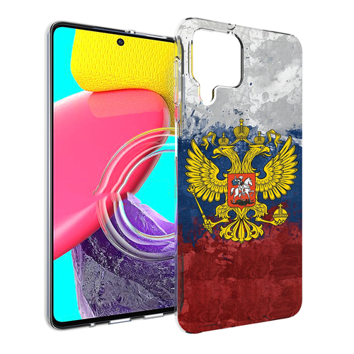 Чехол MyPads герб-России для Samsung Galaxy M53 (SM-M536) задняя-панель-накладка-бампер
