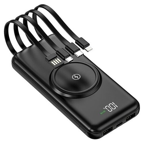 Внешний аккумулятор PB-12 с функцией беспроводной зарядки 10000mAh черный ISA 145400₽