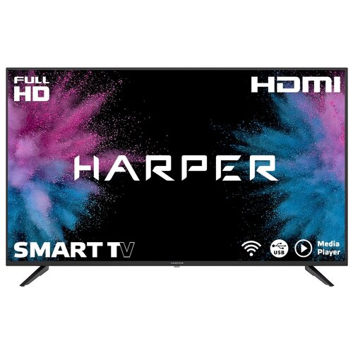 43 Телевизор HARPER 43F670TS 2020 VA, черный телевизор harper 43f670ts 43 full hd smart tv android wi fi черный