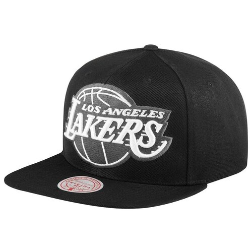 Бейсболка Mitchell & Ness, размер OneSize, черный бейсболка с прямым козырьком mitchell ness hhss2976 lalyypppblck los angeles lakers nba размер one