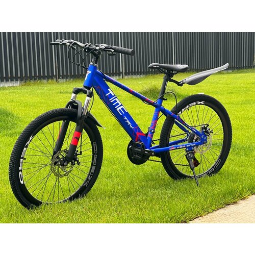 Велосипед Richiesto ТT102/21s 26Прочный и маневренный велосипед для подростков, синий велосипед richiesto тt102 21s 26прочный и маневренный велосипед для подростков черный с синим