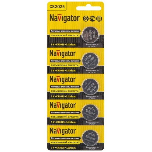 Батарейки Navigator NBT-CR2025-BP5
