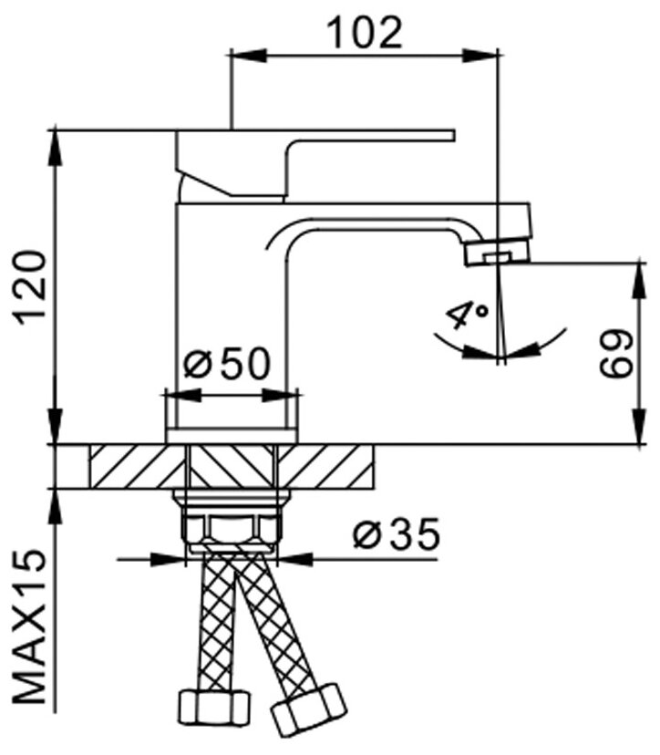 Смеситель для раковины Frap F1002-B