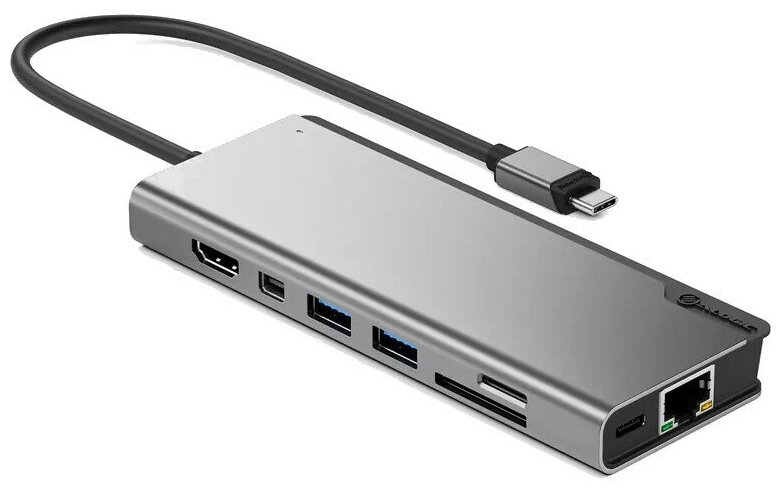 Адаптер Alogic Ultra Series USB-C Dock plus Gen 2 PD 100W серый космос