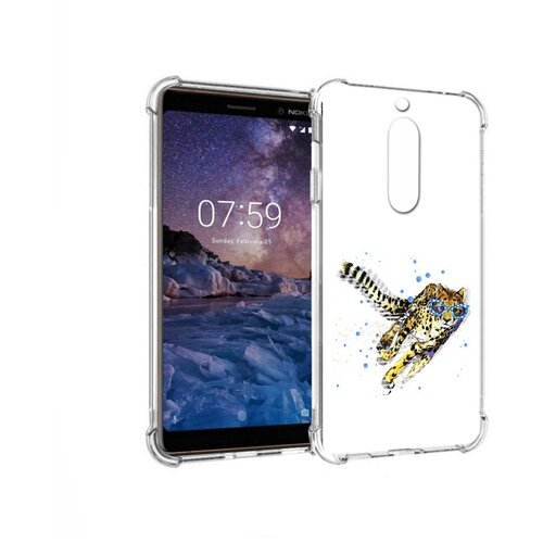 Чехол задняя-панель-накладка-бампер MyPads гепард в очках для Nokia 7 противоударный