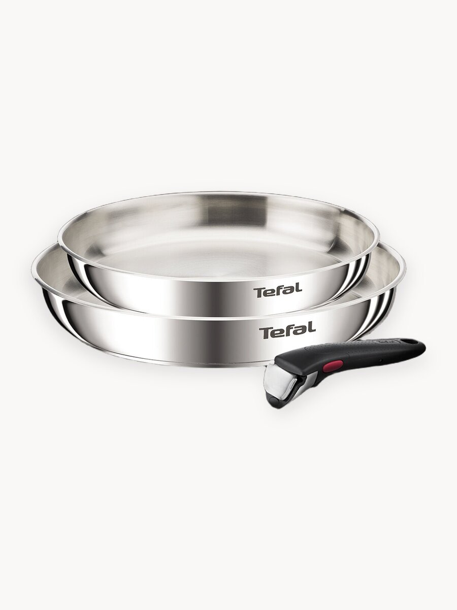 Набор посуды для приготовления Tefal Ingenio Emotion 3 предмета: сковороды 24/28 см, съемная ручка, для индукционных плит