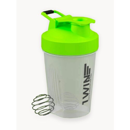 Шейкер 400 мл, с венчиком и спиралью для спортивного питания, цвет Зеленый