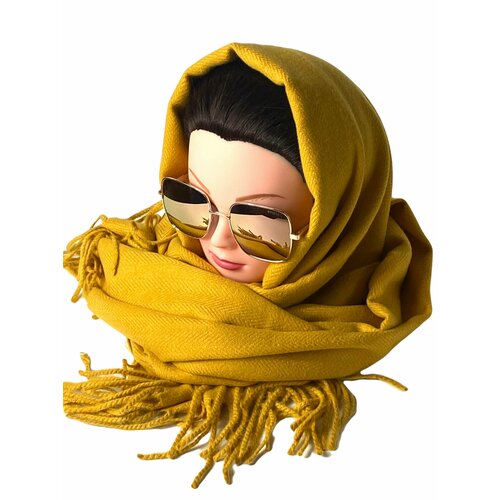 шарф one size черный желтый Шарф Florento,200х75 см, one size, желтый