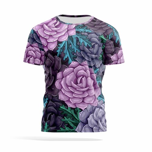 фото Футболка panin brand, размер xxl, серый, фиолетовый