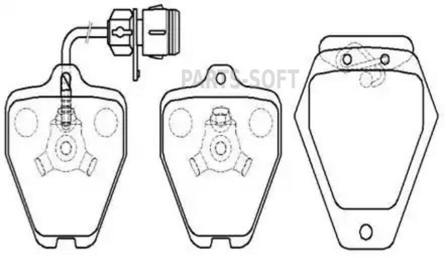 HSB HP9669 Колодки тормозные дисковые AUDI: A6 S6 plus Quattro, 100 S4, V8, A8