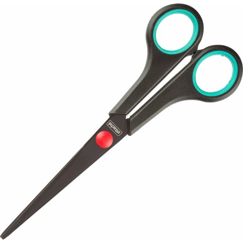 Ножницы Attache 170 мм, с пластиковыми прорезиненными ручками черного, красного цвета ножницы 170 мм maped expert titanium с пластиковыми симметричными ручками черного цвета