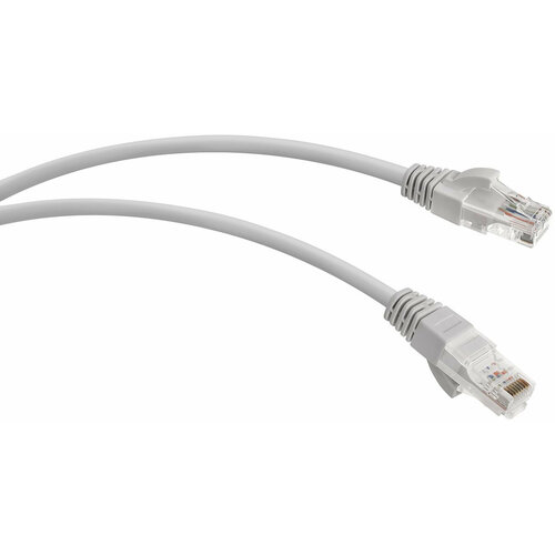 Патч-корд WRline WR-PC-RJ45-UTP-5E-3-GY UTP RJ-45 вил.-вилка RJ-45 кат.5E 3м серый LSZH уп.1шт