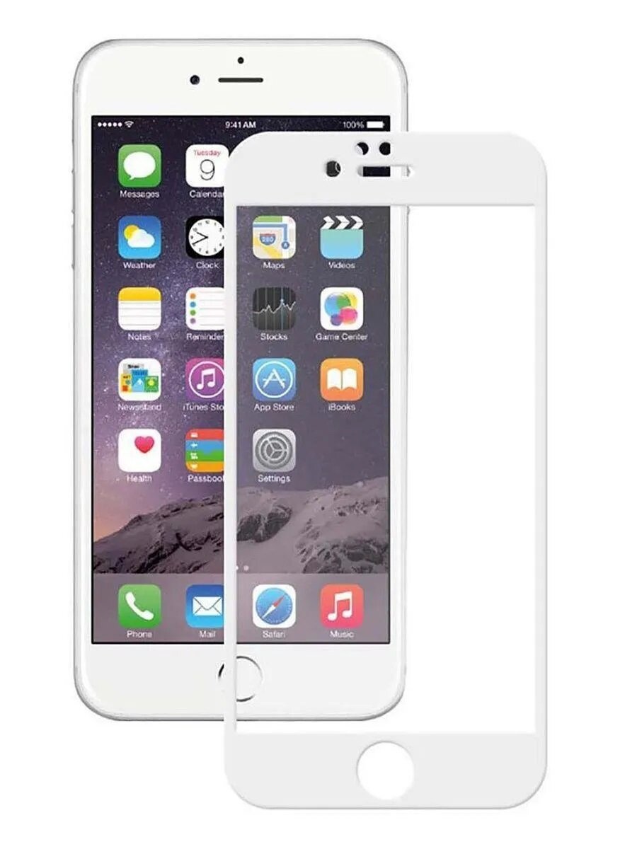 Защитное стекло для iPhone 7/8/SE(2020)/айфон 7/8/СЕ(2020) Белое (Полное покрытие)