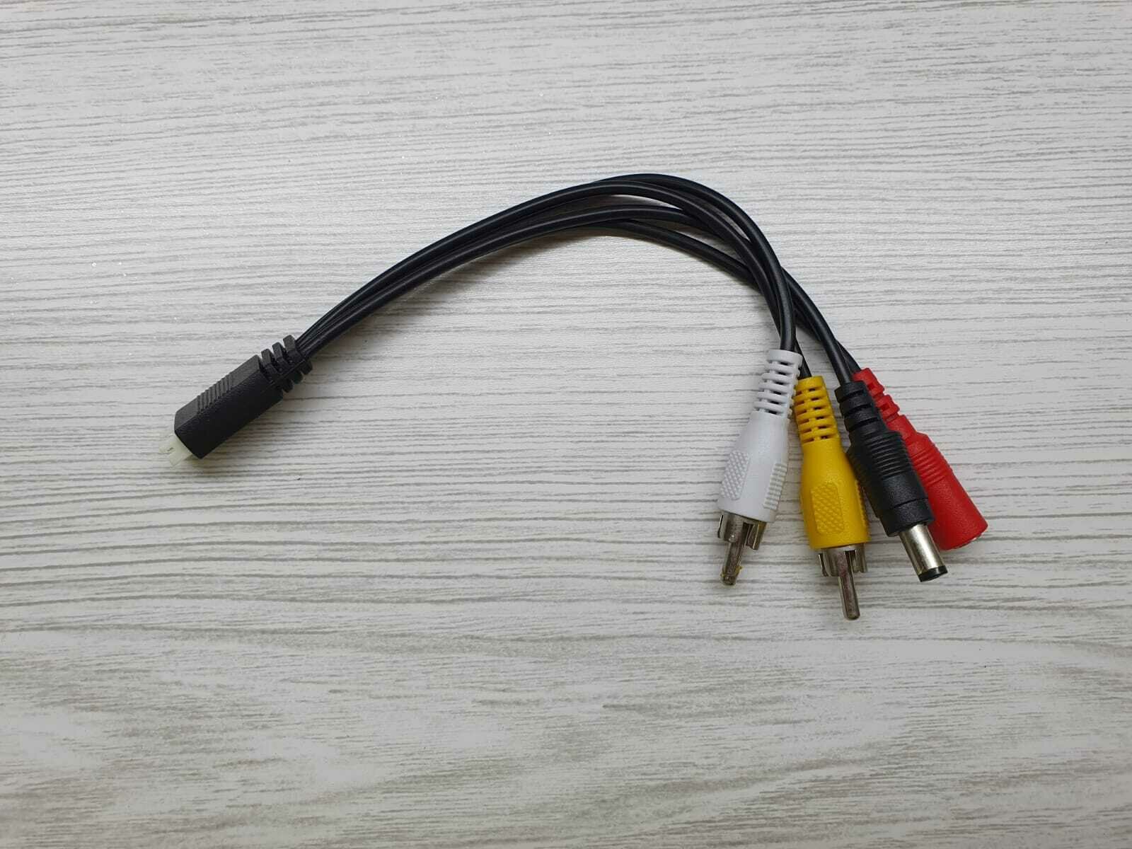 Адаптер переходник JST-XH 3s 4-Pin на тюльпаны 2xRCA (папа) 5 аудио, видео кабель разветвитель с переходником для FPV монитора провод разъем