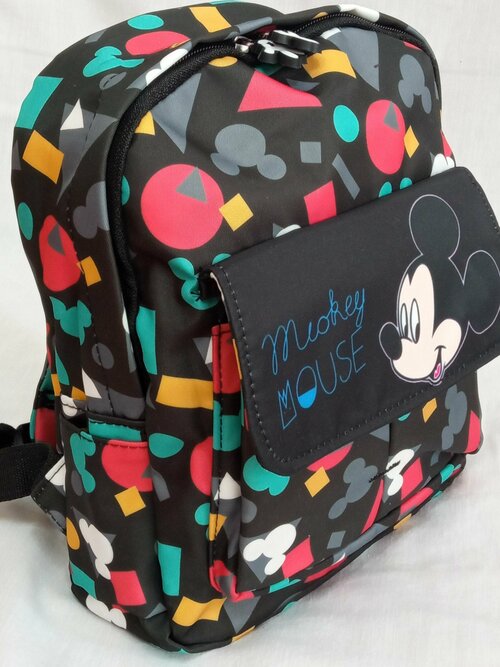 Рюкзак дошкольный Mickey Mouse черный, для девочек и мальчиков