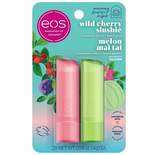 Бальзам для губ EOS Lip Balm Melon Mai Tai набор бальзама для губ и крема для рук marmar d vegan lip balm