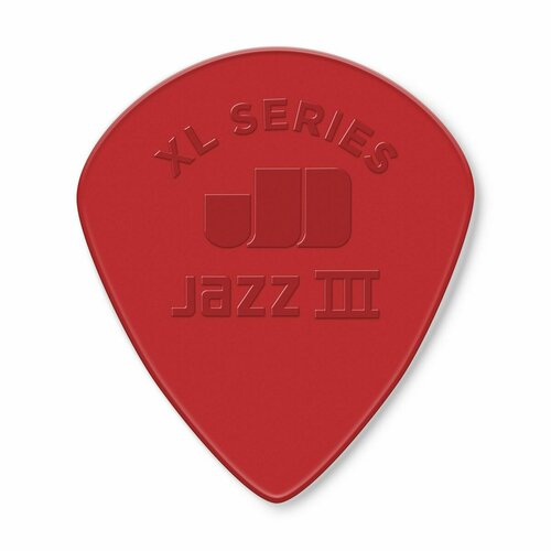 Медиаторы, острый кончик, толщина 1.38 мм, красные, 6 шт. Dunlop Nylon Jazz III XL 47PXLN 6Pack медиаторы dunlop 474p2 0 stubby jazz 2 0 mm упаковка 6 шт