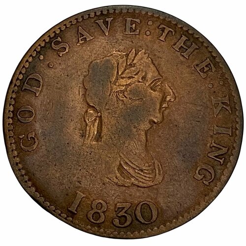 Остров Мэн токен 1/2 пенни 1830 г. (2) клуб нумизмат монета 1 2 пенни острова мэн 1798 года медь георг iii