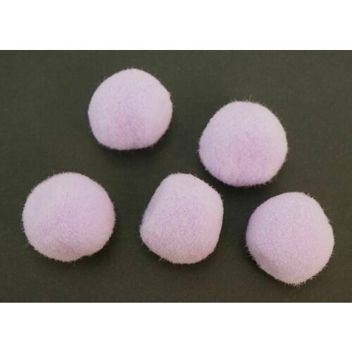 Помпоны декоративные, россыпь, диаметр 20 мм, 100 шт, сиреневый, 1 упаковка