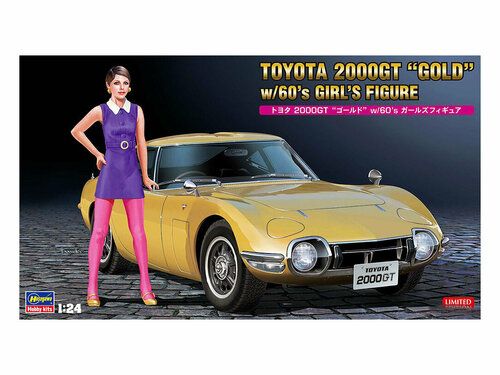 52333-Автомобиль с фигуркой TOYOTA 2000GT quot; GOLDquot; w/60s GIRLS FIGURE (Limited Edition)
