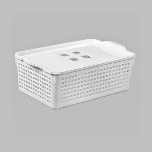 Корзина для хранения Лофт 3,8 л 295*185*105 с/кр белый 1/12