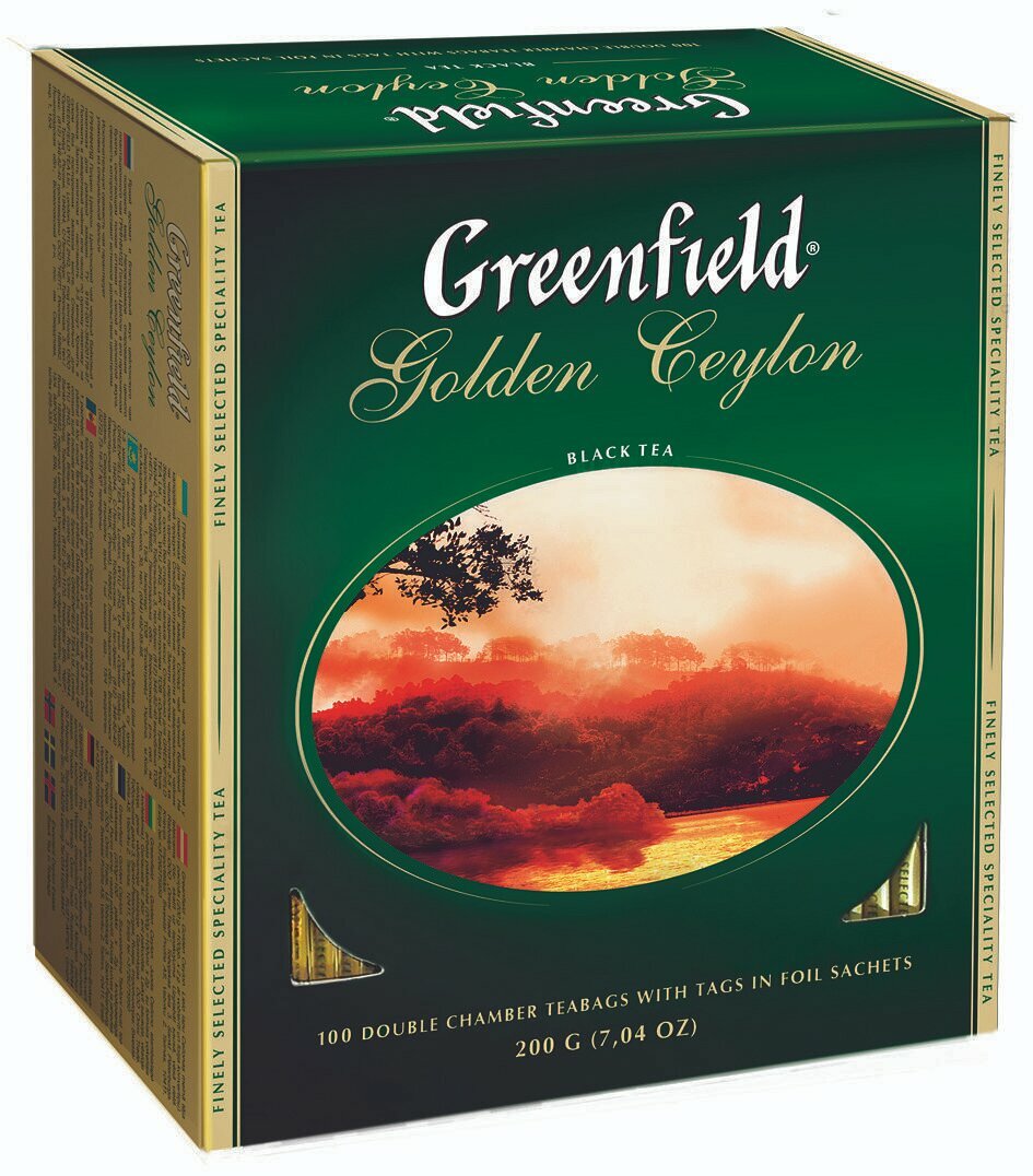 Упаковка 9 штук Чай Greenfield Голден Цейлон (2г х 100)(900 пакетиков)