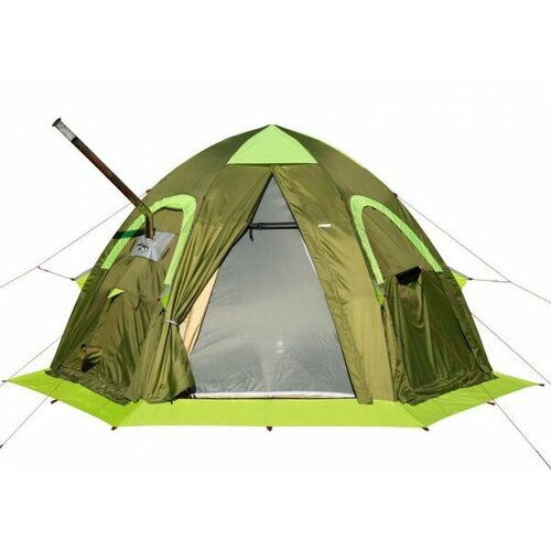Универсальная палатка Лотос 5УТ Шторм утепленный внутренний тент, для 4 человек, полуавтоматический каркас