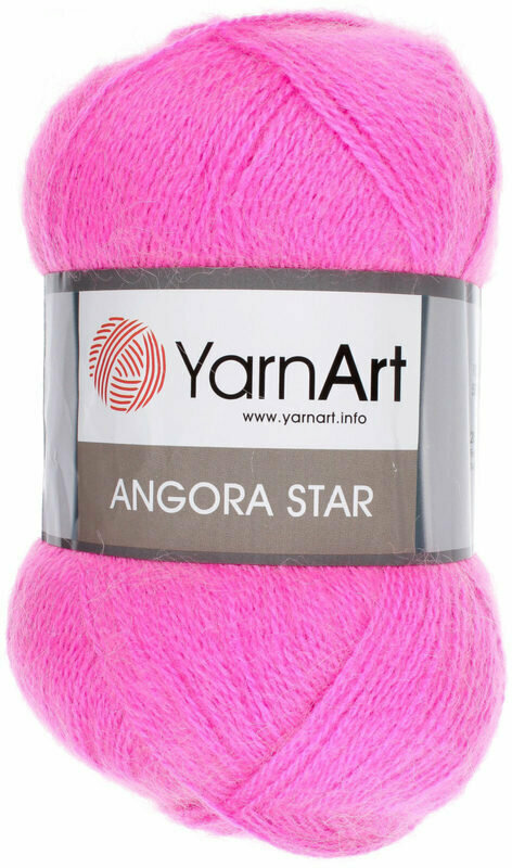 Пряжа YarnArt Angora Star (Ярнарт Ангора Стар) Нитки для вязания, 100г, 500м, 20% шерсть 80% акрил, цвет 174 малиновый, 1 шт.