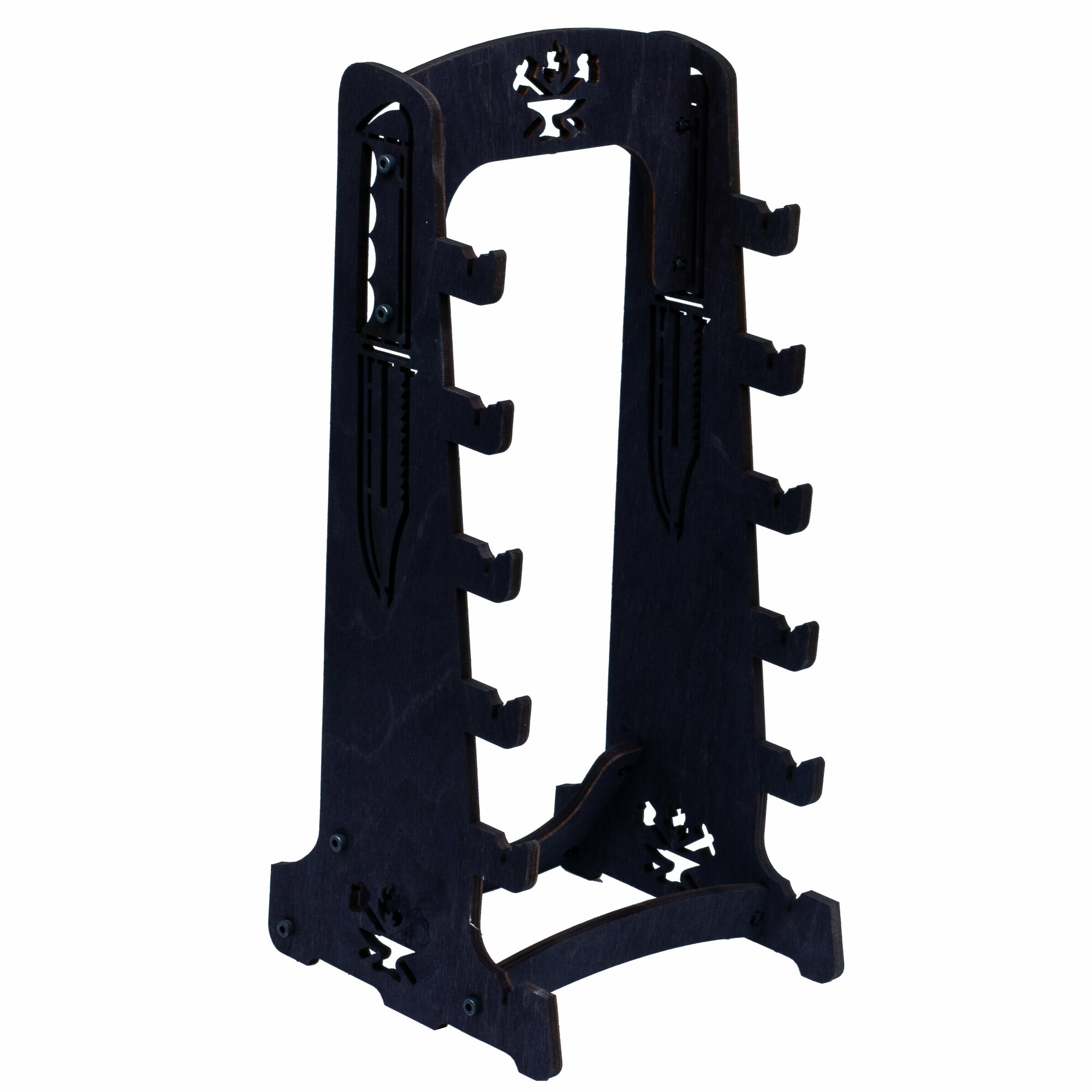 Картинки Стойка для коллекционных ножей. 6 слотов. Черная.