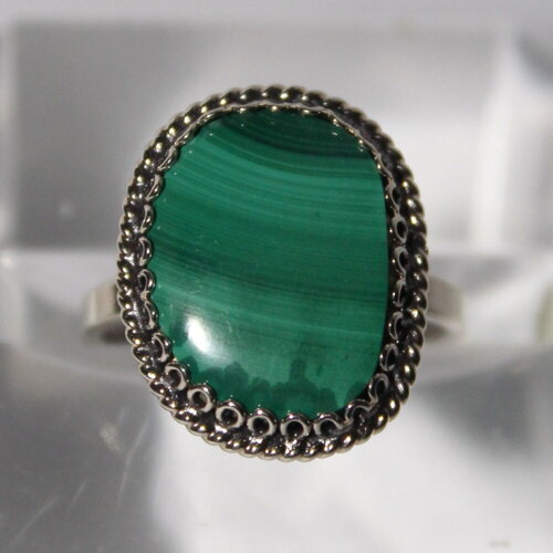 Кольцо True Stones, малахит, размер 17.5, зеленый кольцо с камнем малахит true stones