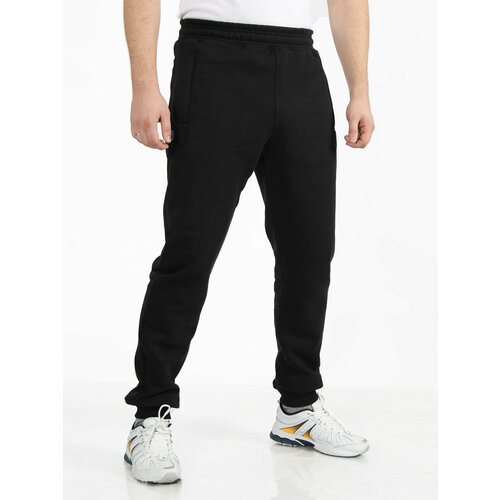 Беговые брюки CroSSSport, карманы, утепленные, размер 50, черный