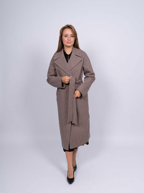 Пальто , размер 40, коричневый