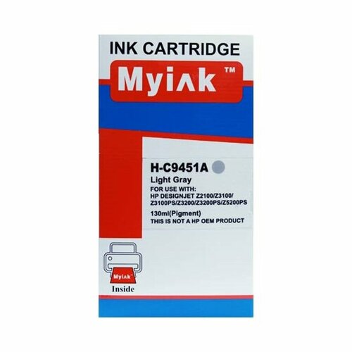 Картридж для ( 70) HP DesignJet Z2100/Z3100/Z3200 C9451A Light Gray (130ml, Dye) MyInk