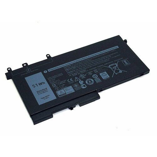 Аккумулятор D4CMT для ноутбука Dell Precision 15 3520 11.4V 51Wh (4400mAh) черный
