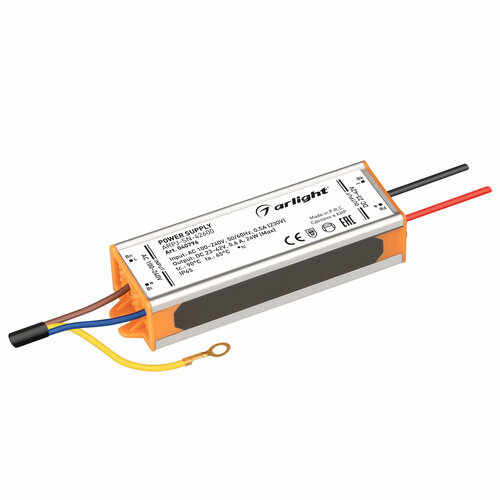 Блок питания ARPJ-SN-42600 (24W, 23-42V, 600mA) (Arlight, IP65 Металл, 3 года) Артикул 040796