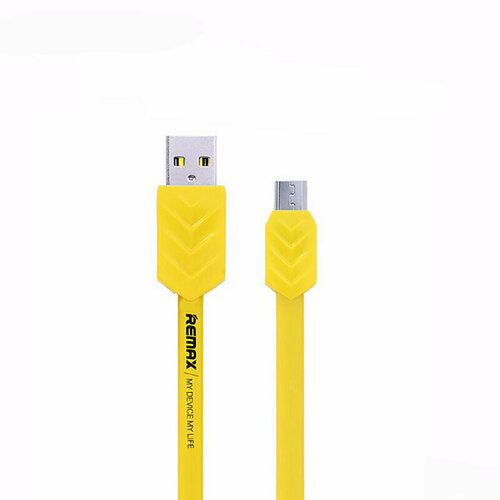 USB Дата-кабель Remax Fishbone Micro USB 1м (желтый) usb дата кабель remax fishbone micro usb 1м красный