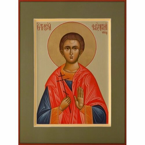 Икона Тимофей Фиваидский мученик писаная, арт ИР-0176