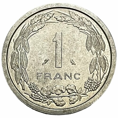 Экваториальные Африканские Штаты 1 франк 1969 г. экваториальные африканские штаты 50 франков 1961 г 2
