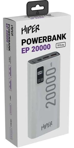 Внешний аккумулятор Power Bank 20000 мАч HIPER EP 20000 белый