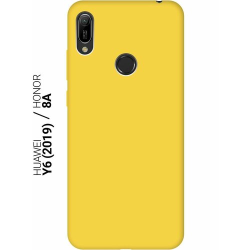 Силиконовый чехол на Honor 8A, 8A Pro, Huawei Y6 (2019), Y6 Prime (2019), Хонор 8а, 8а Про, Хуавей У6 2019, У6 Прайм 2019 Silky Touch Premium желтый силиконовый чехол на honor 8a 8a pro huawei y6 2019 y6 prime 2019 хонор 8а 8а про хуавей у6 2019 у6 прайм 2019 silky touch premium желтый