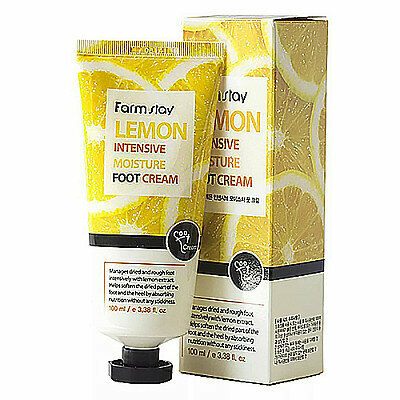 Увлажняющий крем для ног Farm Stay, с экстрактом лимона, 100 мл
