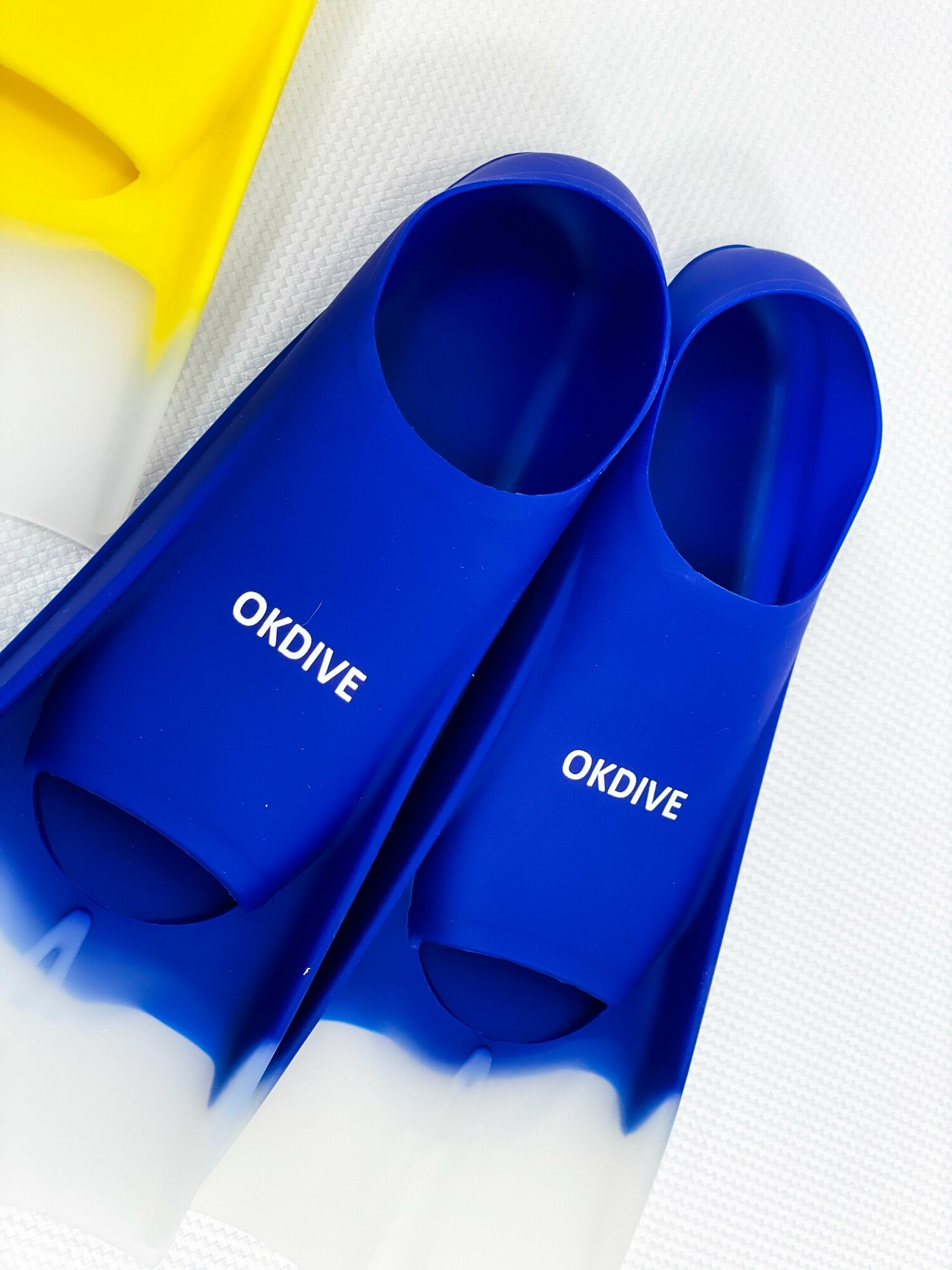 Ласты тренировочные 35-36, син./прозр, силикон — фото 1