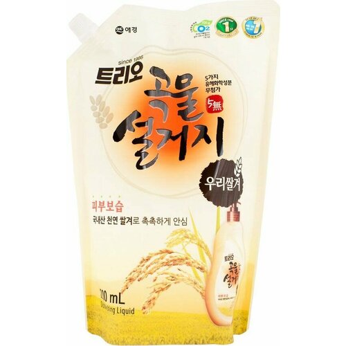 Aekyung Trio Grain Wheat Средство для мытья посуды Пшеница 1.2 л в мягкой упаковке