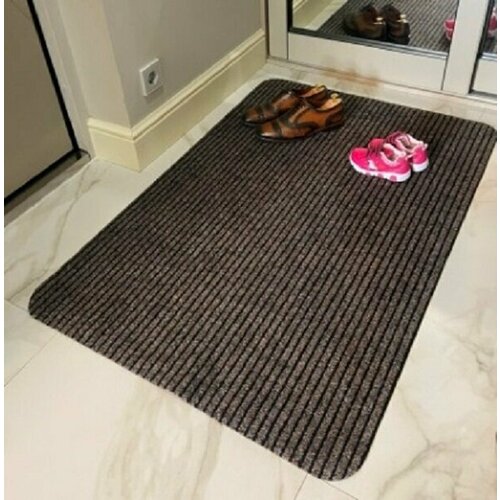 Коврик придверный вектор Коричневый 50*80 см